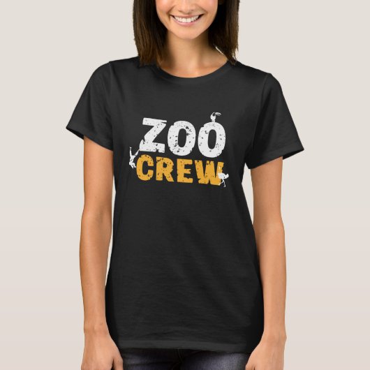 動物園クルーのサファリチーム動物学者飼育員キッズ Tシャツ (正面)