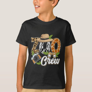 動物園クルーのサファリ動物野生生物動物野生フィールド Tシャツ
