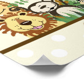 動物園クルーのジャングルのカスタマイズ可能なバナー – Tan ポスター (角)