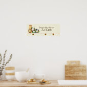 動物園クルーのジャングルのカスタマイズ可能なバナー – Tan ポスター (キッチン)