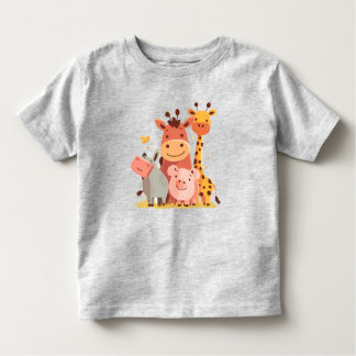 動物園クルーの幼児 – 愛らしい動物パレードベビー トドラーTシャツ