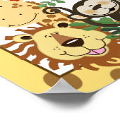 動物園クルージャングルパーソナライズされた誕生日バナー ポスター (角)