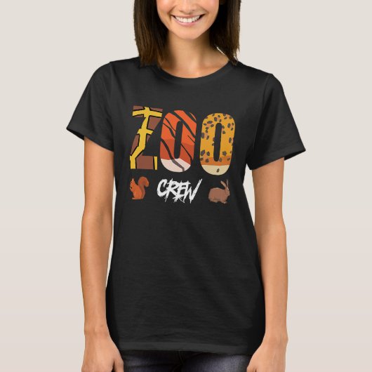 動物園クルー野生動物動物園グループ Tシャツ (正面)