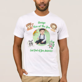 動物園サファリジャングル動物2歳の誕生日お父さん Tシャツ