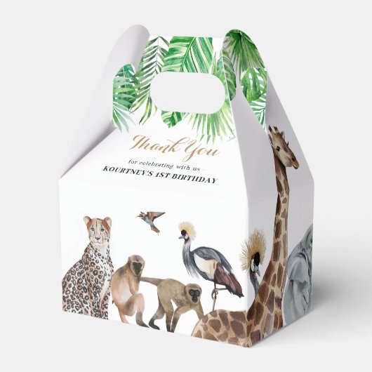 動物園サファリ動物ありがとう フェイバーボックス (裏面サイド)