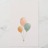 動物園サファリ動物の赤ちゃんシャワー推測ベビー食品ゲーム チラシ (裏面)