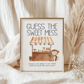 動物園サファリ動物の赤ちゃんシャワー甘い混乱を推測 ポスター