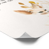 動物園サファリ動物赤ちゃんシャワーおむつラッフル ポスター (角)