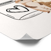 動物園サファリ動物赤ちゃんシャワー子育てチップジャー ポスター (角)