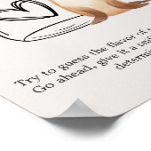 動物園サファリ動物赤ちゃんシャワー推測ベビー食品 ポスター (角)