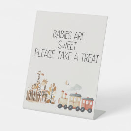 動物園サファリ子供部屋動物ベビーシャワーのお気に入り 台座サイン