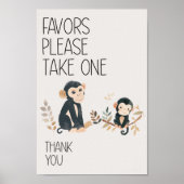 動物園サファリ子供部屋動物ベビーシャワーの好意 ポスター (正面)