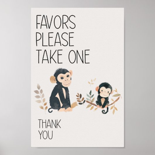 動物園サファリ子供部屋動物ベビーシャワーの好意 ポスター (正面)