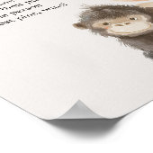 動物園サファリ子供部屋動物ベビーシャワーゲーム ポスター (角)