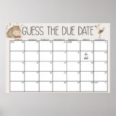 動物園サファリ子供部屋動物ベビーシャワー推定日 ポスター (正面)