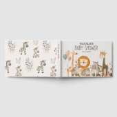 動物園サファリ子供部屋動物ベビーシャワー ゲストブック (全面)