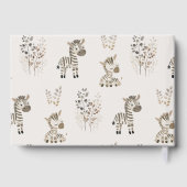 動物園サファリ子供部屋動物ベビーシャワー ゲストブック (裏面)