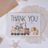 動物園サファリ子供部屋動物ベビーシャワー サンキューカード