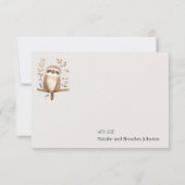 動物園サファリ子供部屋動物ベビーシャワー サンキューカード (裏面)