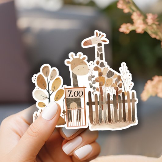 動物園サファリ子供部屋動物ベビーシャワー シール