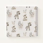 動物園サファリ子供部屋動物ベビーシャワー ノートブック (裏面)