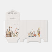 動物園サファリ子供部屋動物ベビーシャワー フェイバーボックス (折り畳みなし)