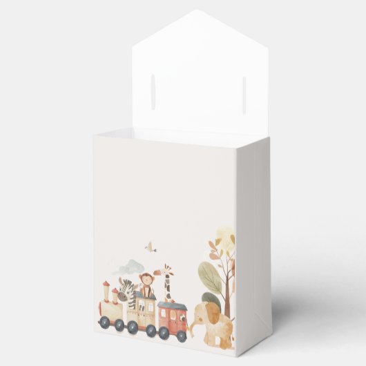 動物園サファリ子供部屋動物ベビーシャワー フェイバーボックス (オープン)