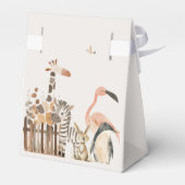 動物園サファリ子供部屋動物ベビーシャワー フェイバーボックス (裏面サイド)