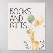 動物園サファリ子供部屋動物赤ちゃんシャワーブギフト ポスター (正面)