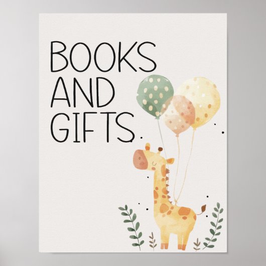 動物園サファリ子供部屋動物赤ちゃんシャワーブギフト ポスター (正面)