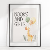 動物園サファリ子供部屋動物赤ちゃんシャワーブギフト ポスター