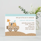 動物園サファリ招待状 招待状 (スタンド正面)