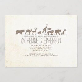 動物園サファリ ブライダルシャワー 招待状