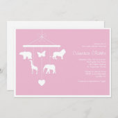 動物園モバイルベビーシャワー招待状 招待状 (正面/裏面)