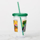 動物園ワイルドアニマルジャングルサファリ子供の誕生日 アクリルタンブラー (左)