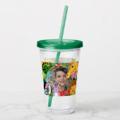 動物園ワイルドアニマルジャングルサファリ子供の誕生日 アクリルタンブラー (裏面)