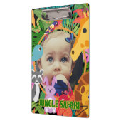 動物園ワイルドアニマルジャングルサファリ子供の誕生日 クリップボード (左)