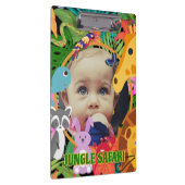 動物園ワイルドアニマルジャングルサファリ子供の誕生日 クリップボード (右)