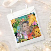 動物園ワイルドアニマルジャングルサファリ子供の誕生日 フェイバーバッグ (クリップ留めされた状態)