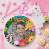 動物園ワイルドアニマルジャングルサファリ子供の誕生日 ペーパープレート (パーティー)