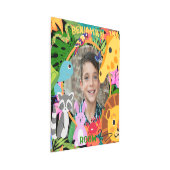 動物園ワイルドアニマルジャングルサファリ子供の誕生日 メタルプリント (3/4)