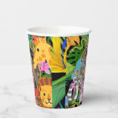 動物園ワイルドアニマルジャングルサファリ子供の誕生日 紙コップ (左)