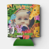 動物園ワイルドアニマルジャングルサファリ子供の誕生日 缶クーラー (裏面)