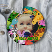 動物園ワイルドアニマルジャングルサファリ子供の誕生日 缶バッジ (インサイチュ)