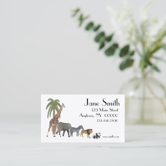 動物園動物の名刺 名刺 (スタンド正面)