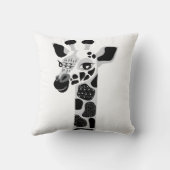 動物園動物の白黒キリンの装飾用クッション クッション (裏面)