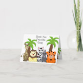 動物園動物は感謝していしています サンキューカード (正面)