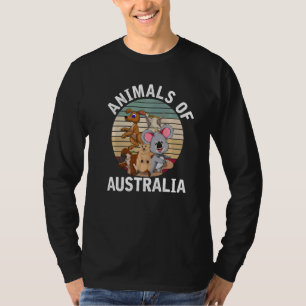 動物園動物レトロオーストラリア Tシャツ
