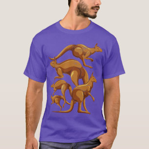 動物園動物愛好家オーストラリア有袋性カンガルー Tシャツ