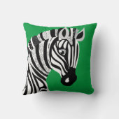 動物園動物白黒トライバルゼブラ装飾用クッション クッション (裏面)